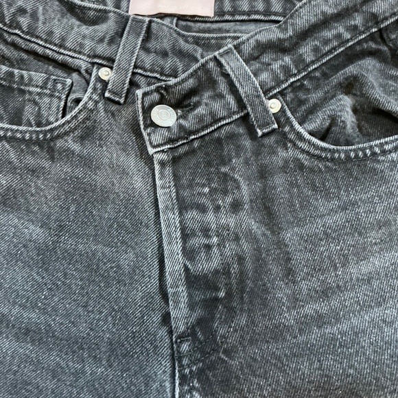 Revice Denim Black High Rise Straight Leg Jeans Size 24 Made in USA - Picture 3 of 10